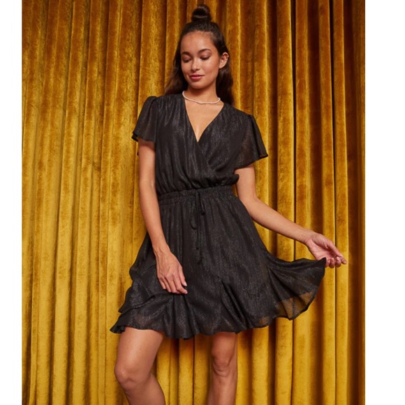 Francesca's Collections Dresses & Skirts - Francesca’s Trixxi Black Sparkle Mini Dress